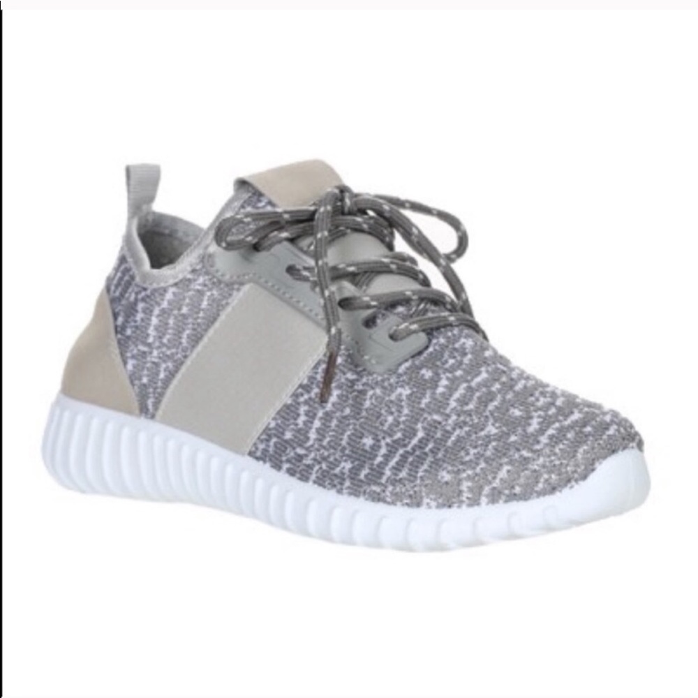 Gray Mesh Athletic Sneakers